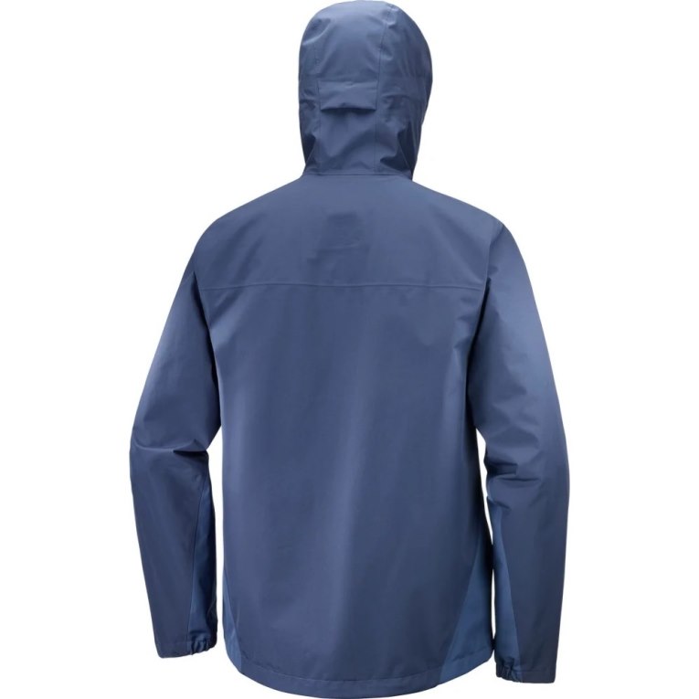 Salomon Outline GTX 2.5 Layers Waterproof Men's Shell Jackets Navy | CA 85C71